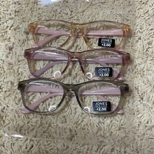 3 pk Jones New York +2.00 glasses